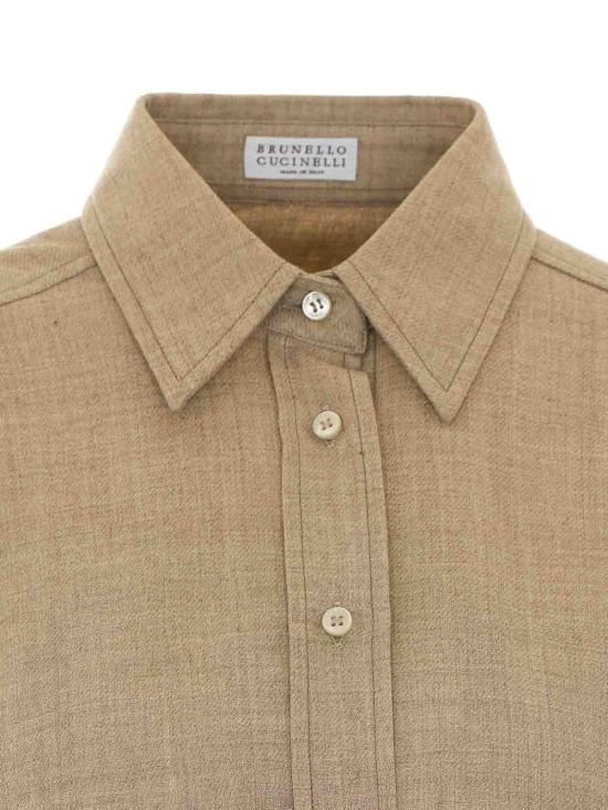26FW 브루넬로 쿠치넬리 반팔 티셔츠 MG550M1M06C1131 BEIGE - BRUNELLO CUCINELLI
