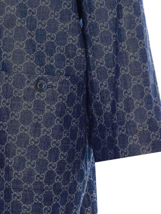 26SS 구찌 GG 코튼 데님 자카드 재킷 875438XDDG34011 BLUE - GUCCI