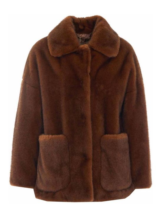 26FW 에르노 페이크 퍼 패치 포켓 코트 GC000600D127398800 BROWN