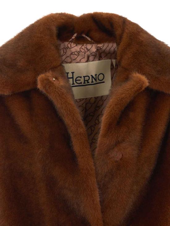 26FW 에르노 페이크 퍼 패치 포켓 코트 GC000600D127398800 BROWN - HERNO