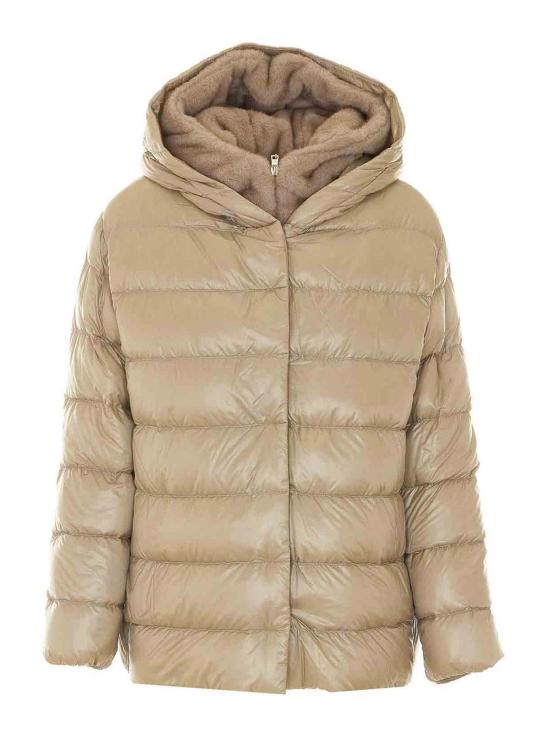 26FW 에르노 밍크 퍼 이펙트 파카 재킷 PI002312D12017Z1985 BEIGE