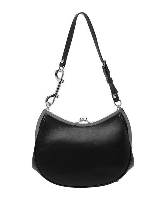 26SS 비비안웨스트우드 카프스킨 스몰 로고 토트백 4B01000PWL00BXN401 BLACK - VIVIENNE WESTWOOD