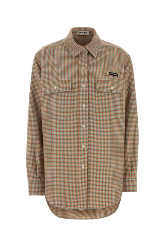 26FW 미우미우 체크 플란넬 셔츠 MK2010SOOO19CS F0EH3 CHECKED