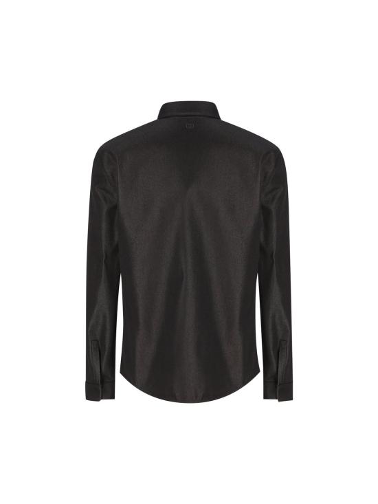 26FW 구찌 인터로킹 G 코튼 실크 셔츠 A0041CXDDBI 1000 BLACK - GUCCI