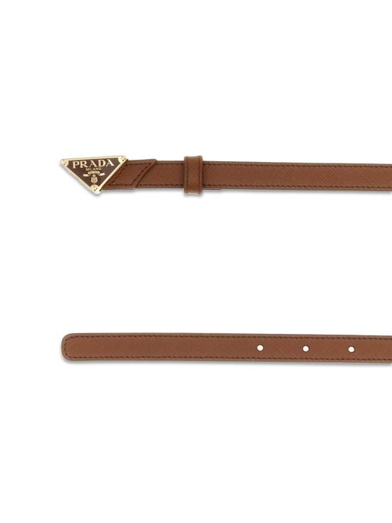 26FW 프라다 사피아노 트라이앵글 로고 벨트 1CC621053 F0046 BROWN - PRADA