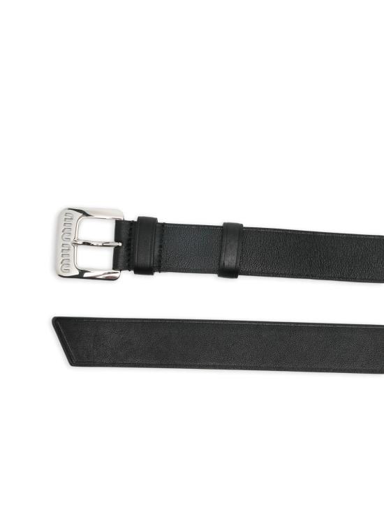 26FW 미우미우 메탈 버클 레더 벨트 5CC545EFX F0632 BLACK - MIU MIU