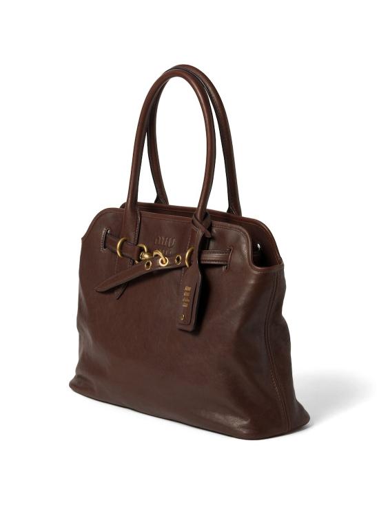 26FW 미우미우 아방뛰르 나파 레더 백 5BG291OON2BBL F0NBL BROWN - MIU MIU