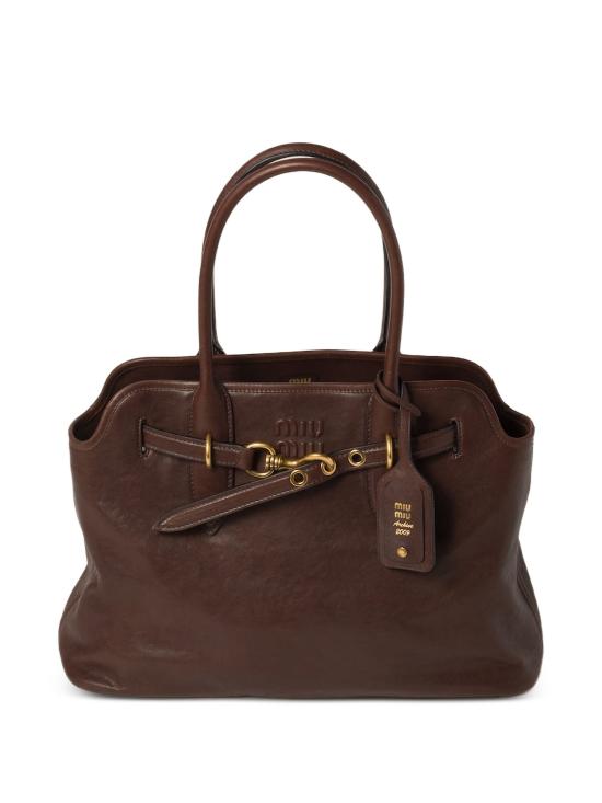 26FW 미우미우 아방뛰르 나파 레더 백 5BG291OON2BBL F0NBL BROWN