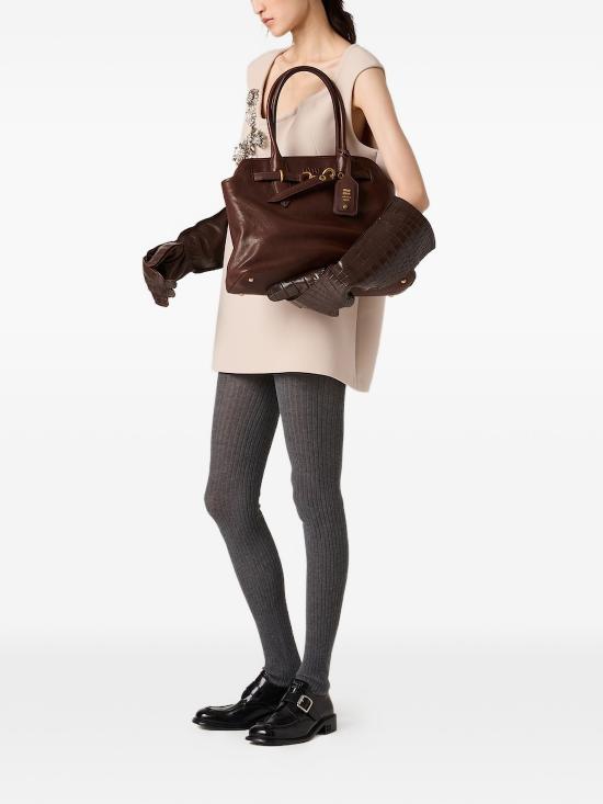 26FW 미우미우 아방뛰르 나파 레더 백 5BG291OON2BBL F0NBL BROWN - MIU MIU