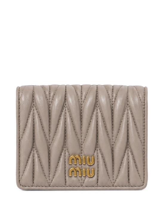 26FW 미우미우 마테라쎄 나파 가죽 반지갑 5MV204AFPP F0D32 BEIGE