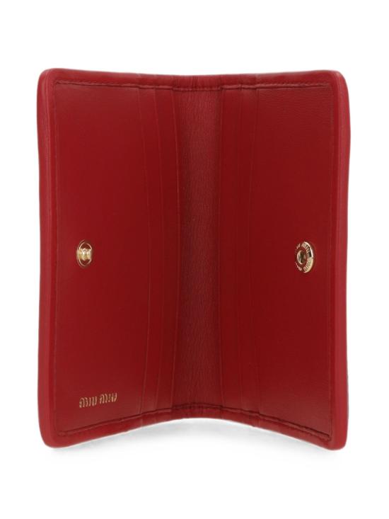 26SS 미우미우 마테라쎄 나파 가죽 카드 지갑 5MC103AFPP F0011 RED - MIU MIU