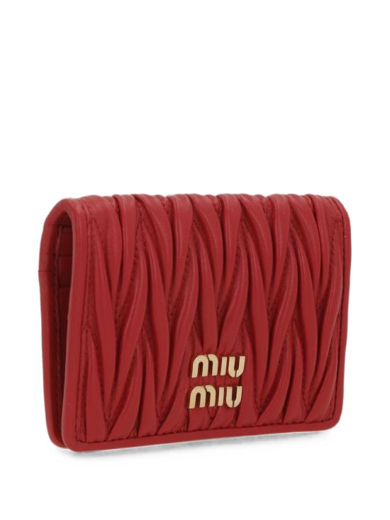26SS 미우미우 마테라쎄 나파 가죽 카드 지갑 5MC103AFPP F0011 RED - MIU MIU