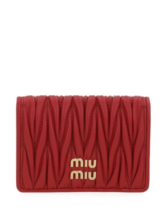 26SS 미우미우 마테라쎄 나파 가죽 카드 지갑 5MC103AFPP F0011 RED