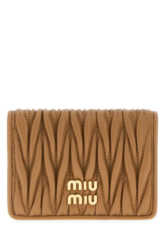 26SS 미우미우 마테라쎄 나파 가죽 카드 지갑 5MC103AFPP F098L BROWN