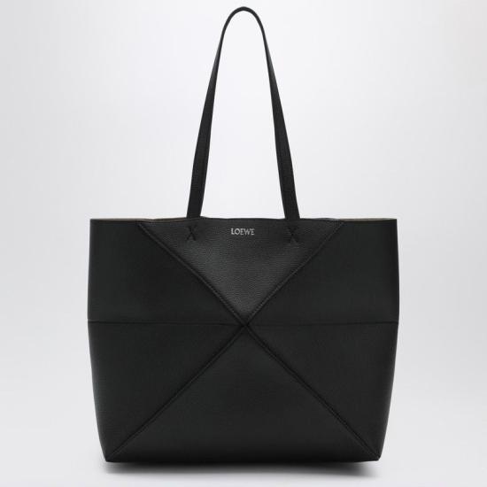 26FW 로에베 미디엄 호리존탈 퍼즐 폴드 토트 A779PEWX04LE 1100 BLACK