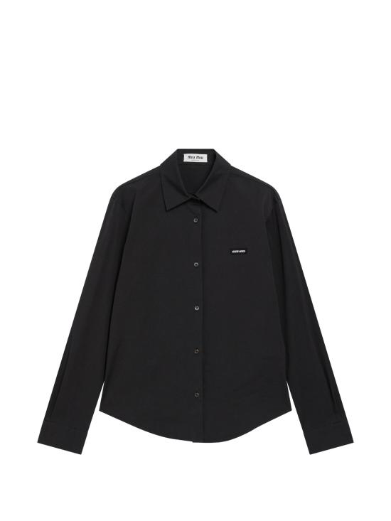 26FW 미우미우 포플린 스트레치 셔츠 MK2061OOO6472 F0002 BLACK