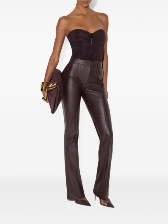 26FW 엘리자베타프랜치 스트레이트 팬츠 PA18866E2EV9 DARK CHOCOLATE - ELISABETTA FRANCHI
