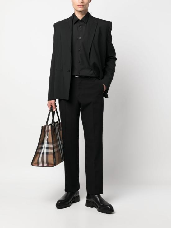 26FW 버버리 스트레치 코튼 셔츠 8071799A1189 BLACK - BURBERRY