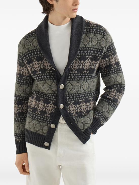 26FW 브루넬로 쿠치넬리 스웨터 M22506306CKJ14 CARBONE - BRUNELLO CUCINELLI