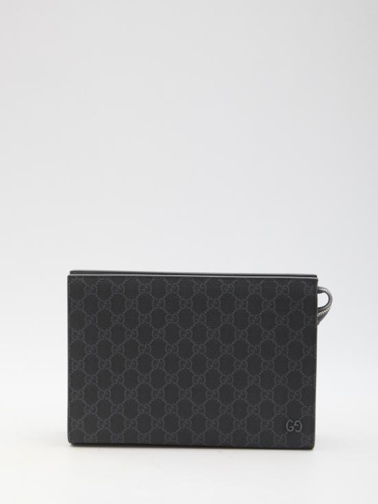 26FW 구찌 바이컬러 올오버 GG 파우치 768255FACQC 1048 BLACK
