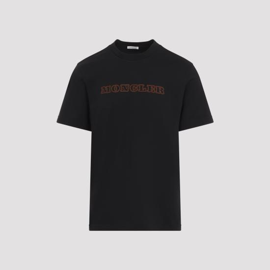 26FW 몽클레어 로고 코튼 저지 티셔츠 L20918C0006889B8U 999 BLACK - MONCLER
