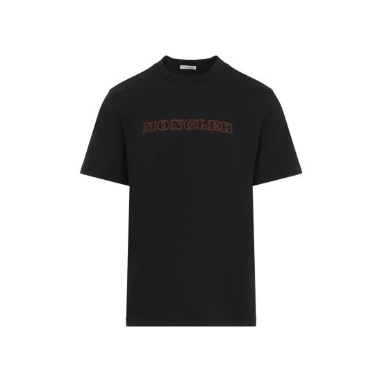 26FW 몽클레어 로고 코튼 저지 티셔츠 L20918C0006889B8U 999 BLACK