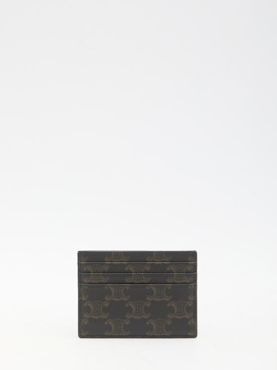 26FW 셀린느 트리옹프 캔버스 트리옹프 카드 홀더 10L832CQH 04LU BROWN - CELINE