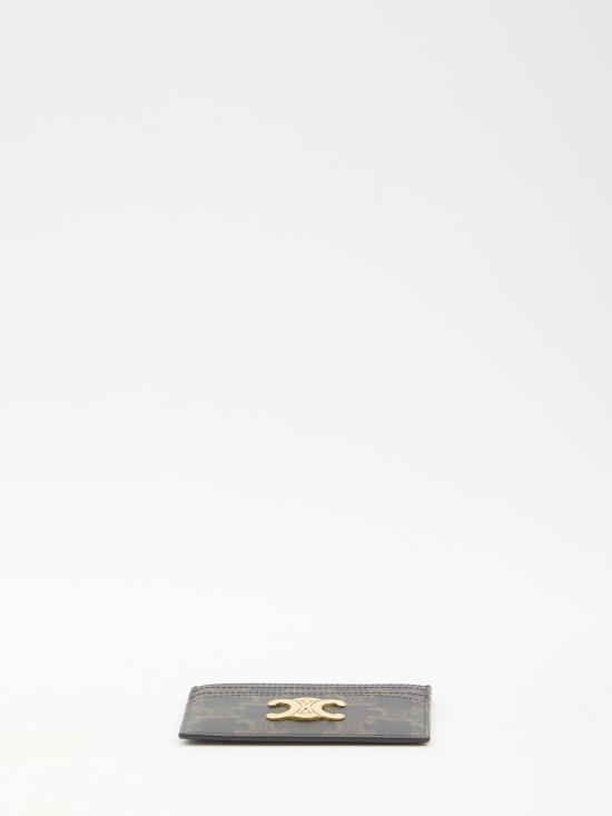26FW 셀린느 트리옹프 캔버스 트리옹프 카드 홀더 10L832CQH 04LU BROWN - CELINE