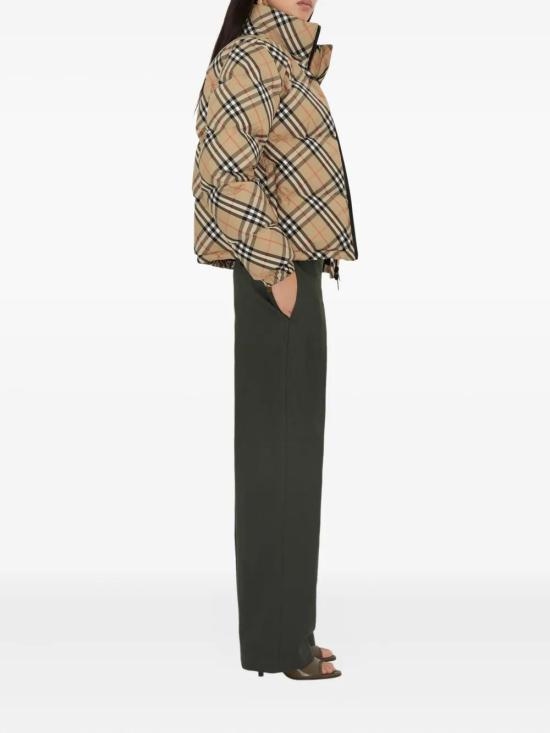 26FW 버버리 체크 다운 패딩 8110249 B9368 BEIGE - BURBERRY