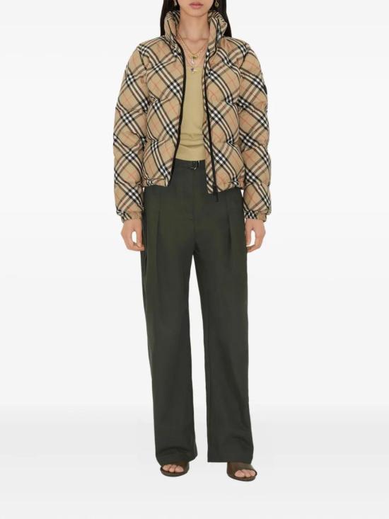 26FW 버버리 체크 다운 패딩 8110249 B9368 BEIGE - BURBERRY