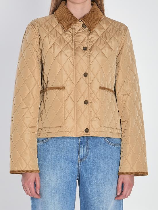 26FW 버버리 크롭 퀄티드 나일론 자켓 8107466 C1544 BEIGE