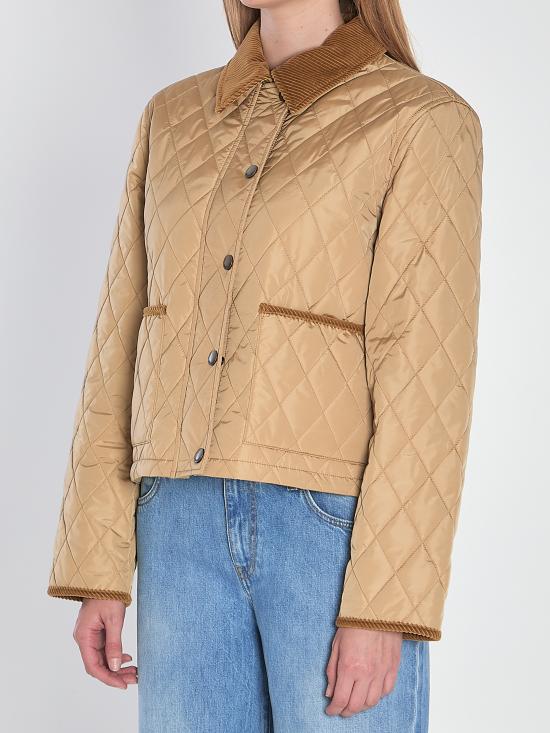 26FW 버버리 크롭 퀄티드 나일론 자켓 8107466 C1544 BEIGE - BURBERRY