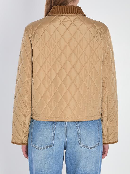 26FW 버버리 크롭 퀄티드 나일론 자켓 8107466 C1544 BEIGE - BURBERRY