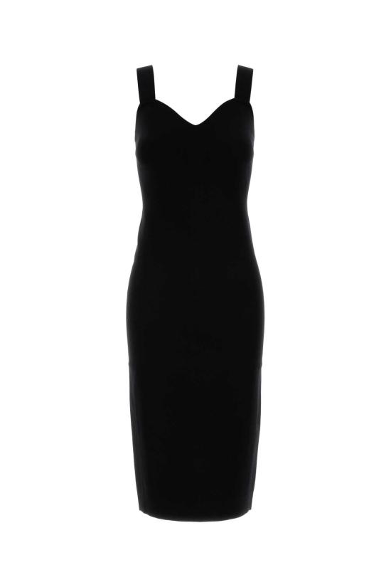 25FW 막스마라 슬림 핏 미디 드레스 2521326021600 008 BLACK
