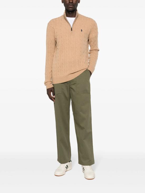 26FW 폴로 랄프로렌 포니 자수 케이블 니트 점퍼 710876766006 BEIGE - POLO RALPH LAUREN