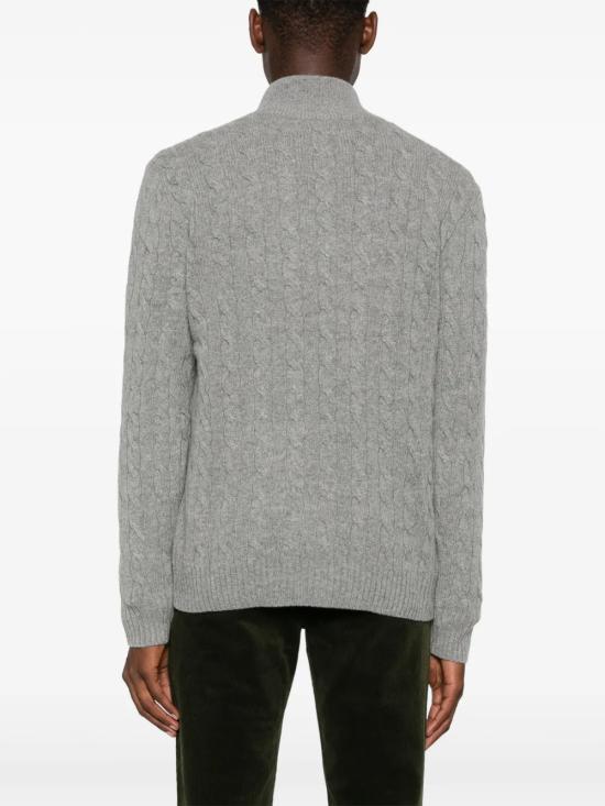 26FW 폴로 랄프로렌 포니 자수 케이블 니트 점퍼 710876766008 GRIGIO - POLO RALPH LAUREN