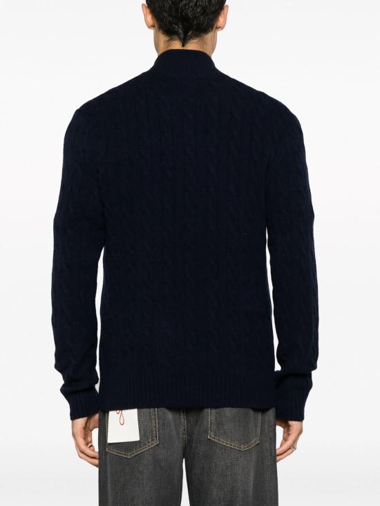 26FW 폴로 랄프로렌 포니 자수 케이블 니트 점퍼 710876766002 BLU - POLO RALPH LAUREN