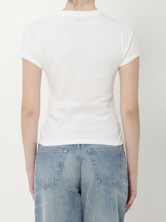 26FW 생로랑 반팔 티셔츠 869630Y38BD9000 BIANCO - SAINT LAURENT