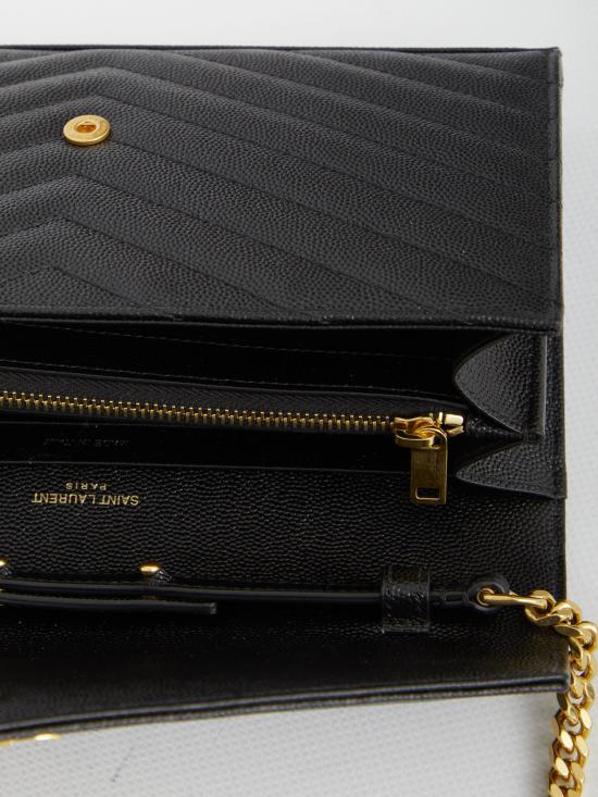 26FW 생로랑 레더 카산드라 체인 월렛 377828BOW011000 NERO - SAINT LAURENT