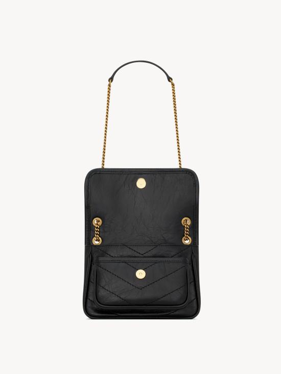 26FW 생로랑 빈티지 레더 니키 미니백 8460870EN071000 NERO - SAINT LAURENT