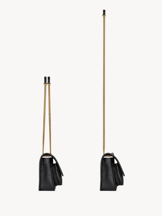 26FW 생로랑 빈티지 레더 니키 미니백 8460870EN071000 NERO - SAINT LAURENT