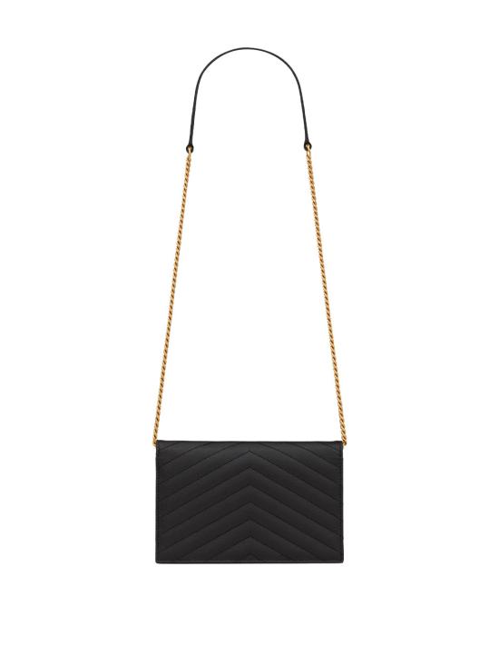 26FW 생로랑 그랑 드 뿌드르 레더 카산드라 엔벨로프 체인 지갑 857605BOW011000 NERO - SAINT LAURENT