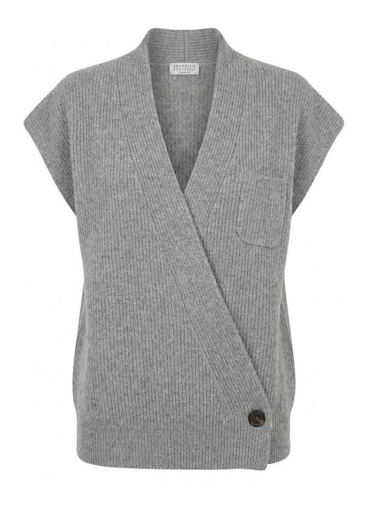 26FW 브루넬로 쿠치넬리 스웨터 M12724316C073 LIGHT GREY