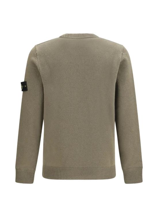 26FW 스톤 아일랜드 램스울 립드 트림 레귤러 핏 크루넥 점퍼 L2S155100072S00A3 V005G BROWN - STONE ISLAND