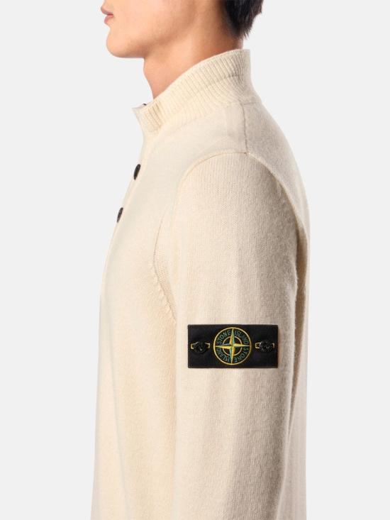 26FW 스톤 아일랜드 램스울 하프집 점퍼 5100040S00A3V0093 CRUDO - STONE ISLAND