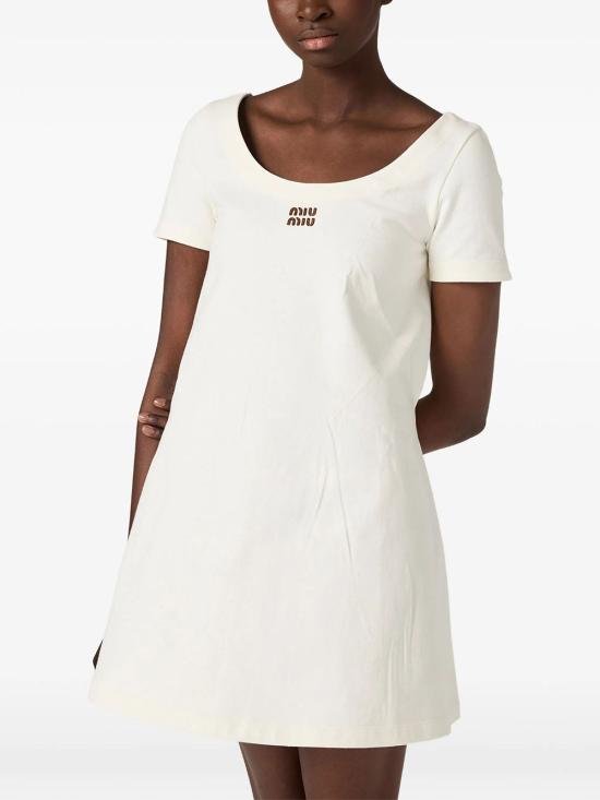 26FW 미우미우 스웨터 MF6409SOOO1965 F0009 WHITE - MIU MIU