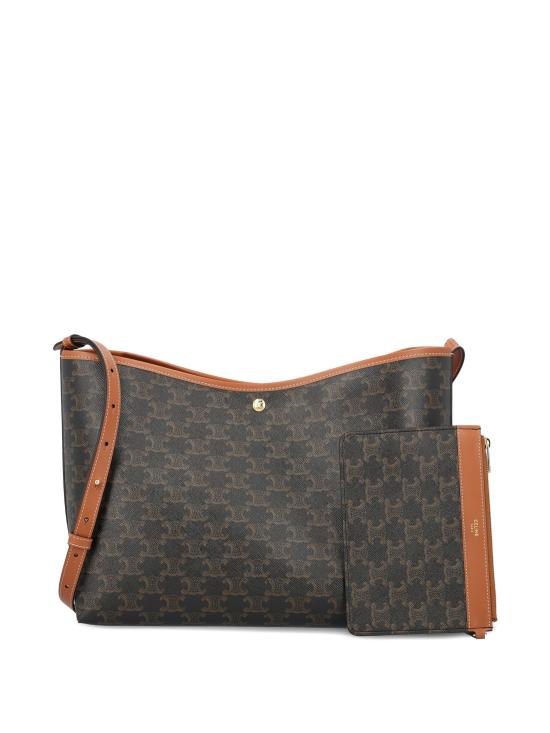 26FW 셀린느 트리옹프 캔버스 카프스킨 소프트 쇼퍼 백 123912GXC 04LU TAN - CELINE