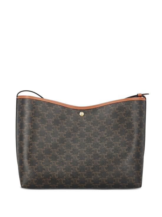 26FW 셀린느 트리옹프 캔버스 카프스킨 소프트 쇼퍼 백 123912GXC 04LU TAN