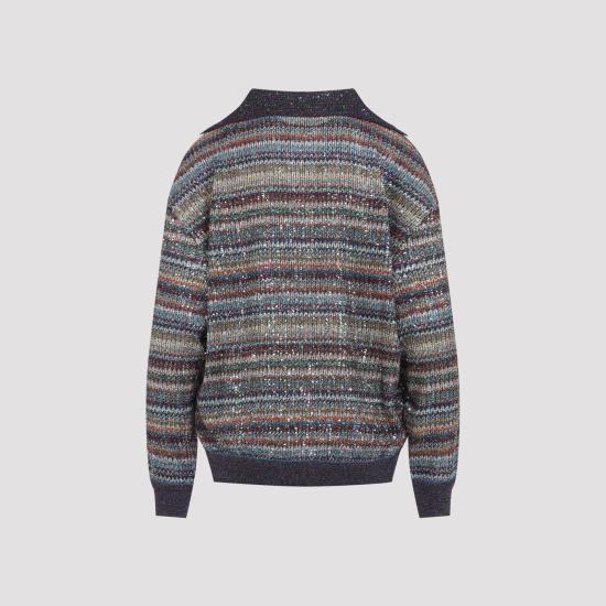 26FW 미소니 폴로 티셔츠 DS26WN34 BC006Q SMSQW MULTI BLUE RED - MISSONI