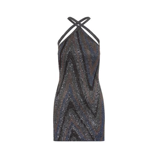 26FW 미소니 롱 원피스 DS26WG4I BK01LY S91U7 BLACK BLUE - MISSONI